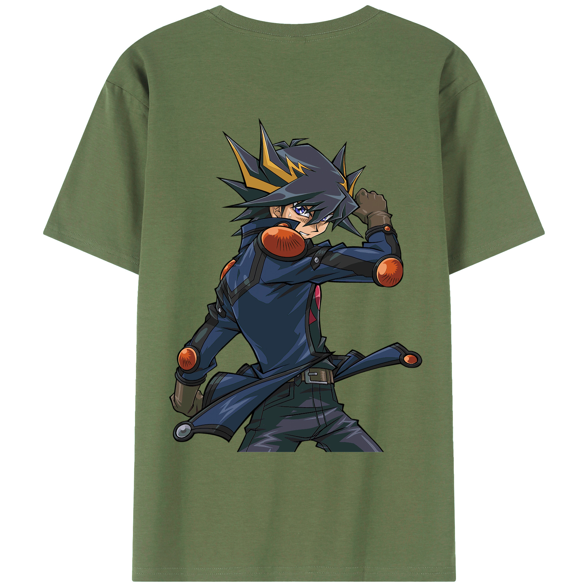 （画像用） 遊☆戯☆王 Yu-Gi-Oh! 綿100％ メンズ半袖Tシャツ（バックプリント） 通気性
